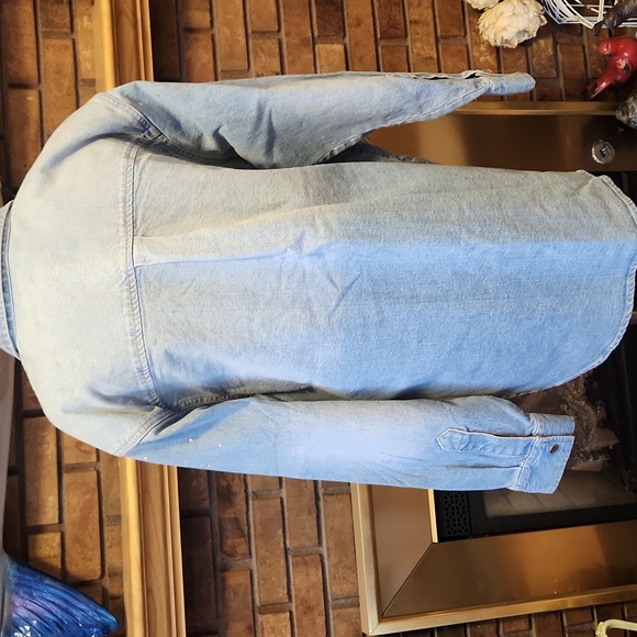 Universal Thread Light Blue Denim Jacket with Rhinestones Size XL Large Pockets - Picture 6 of 16